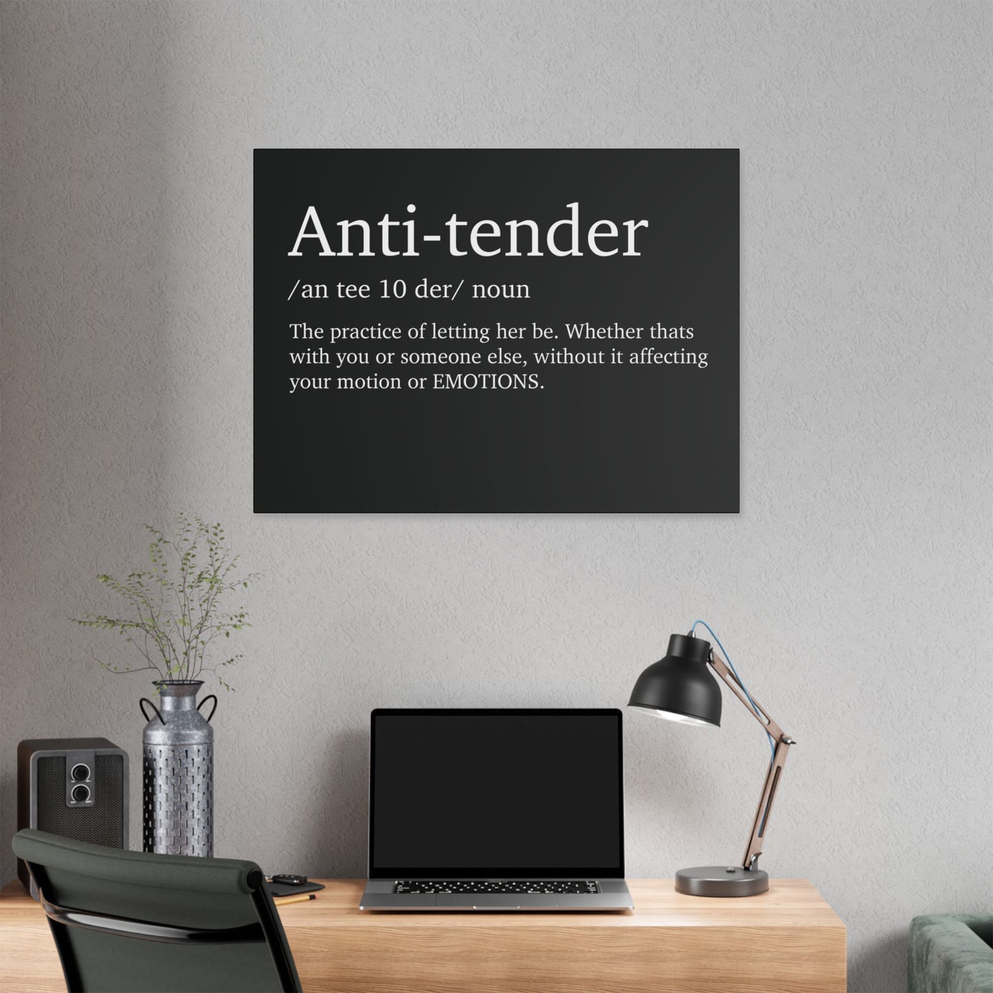 Anti- Tender Definition Canvas