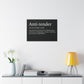 Anti- Tender Definition Canvas