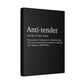 Anti- Tender Definition Canvas